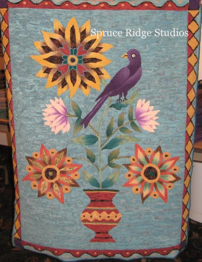 Bird of Paradise rug hooking pattern